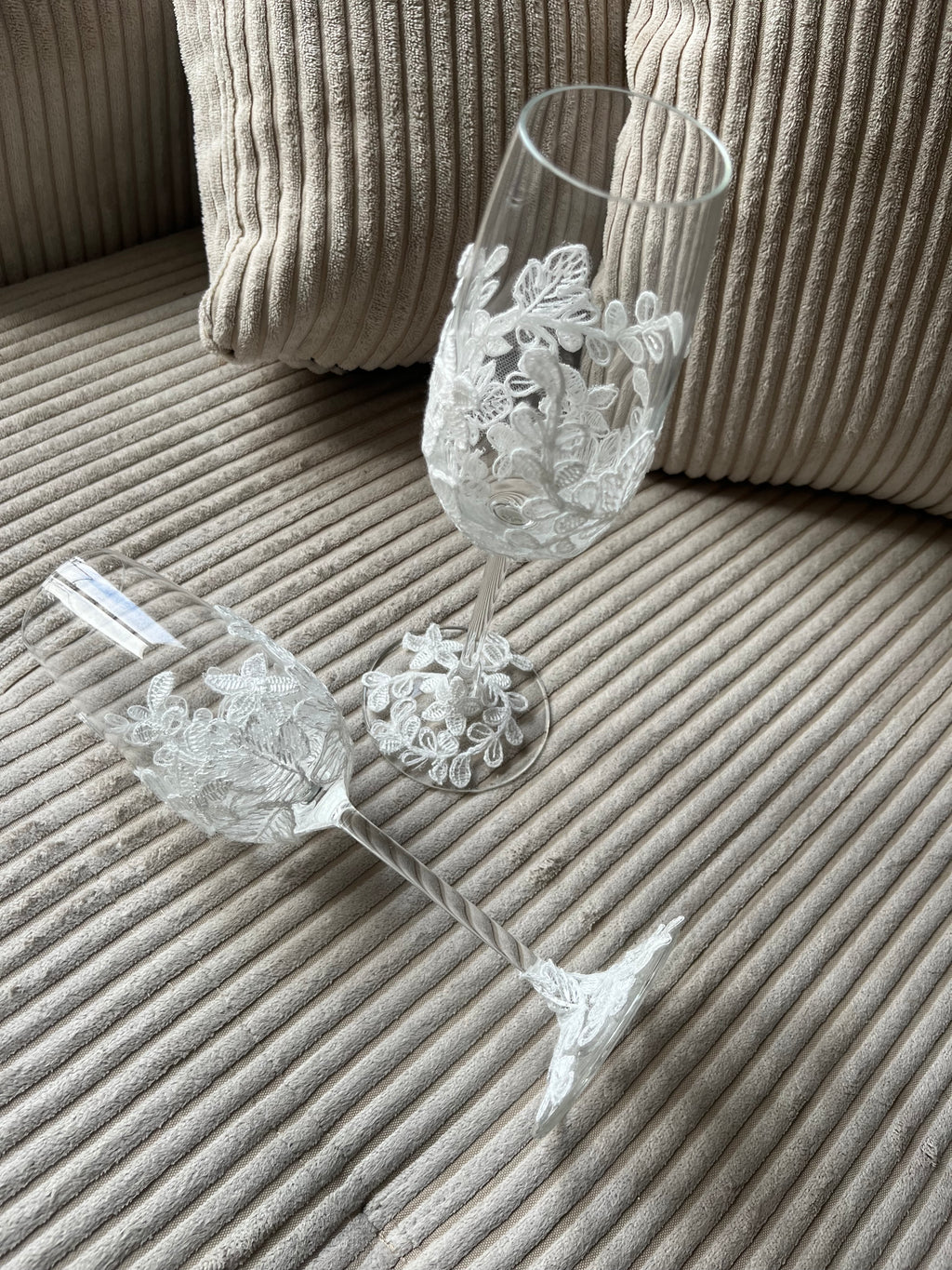 Flûtes PENELOPE – Dentelle blanche