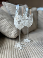 Flûtes PENELOPE – Dentelle blanche