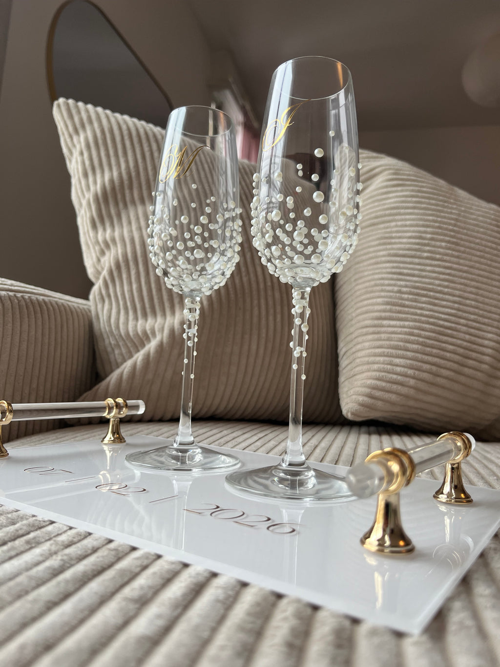 Flûtes PEARLA – Perles ivoire