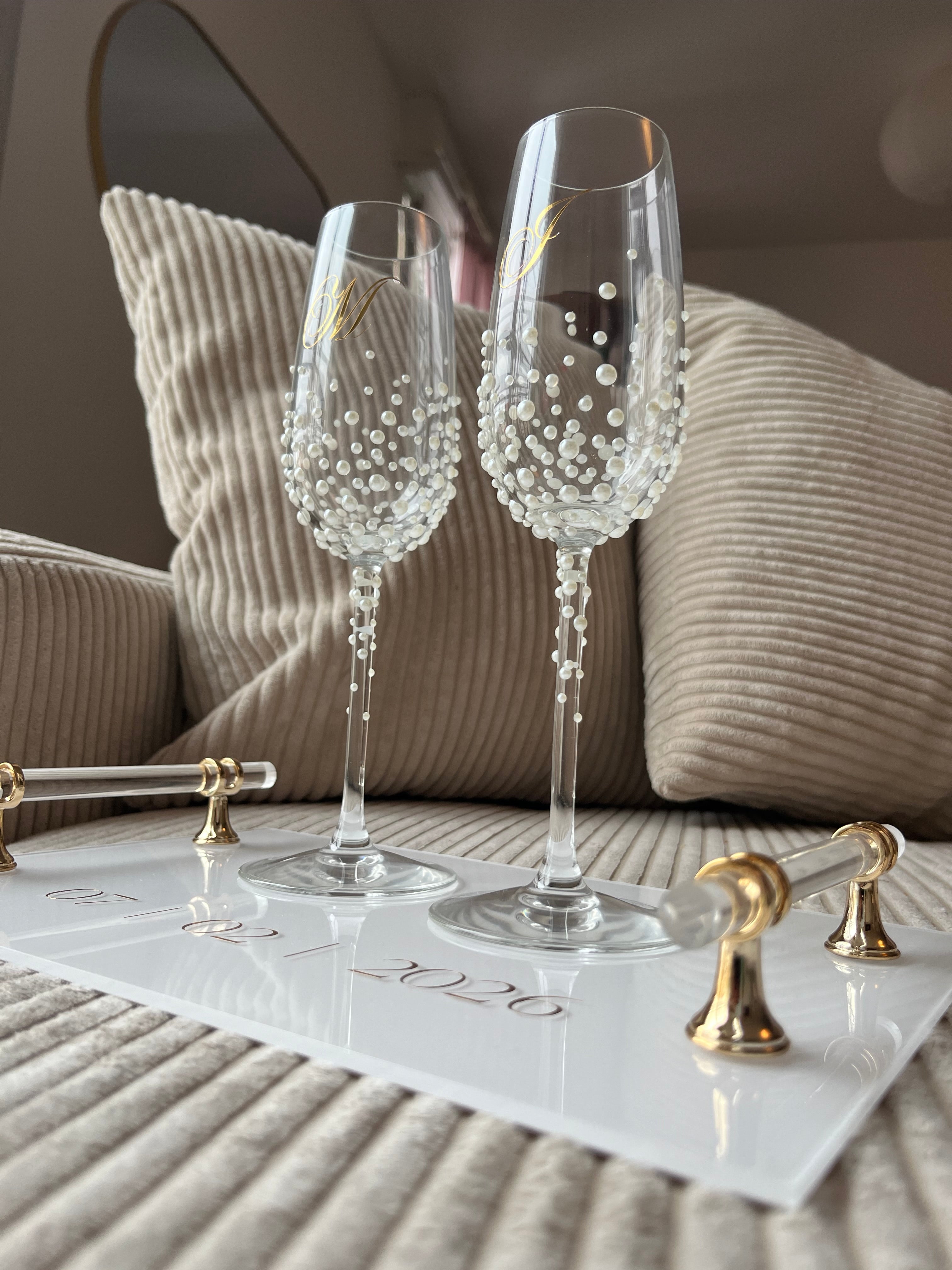 Flûtes PEARLA – Perles ivoire