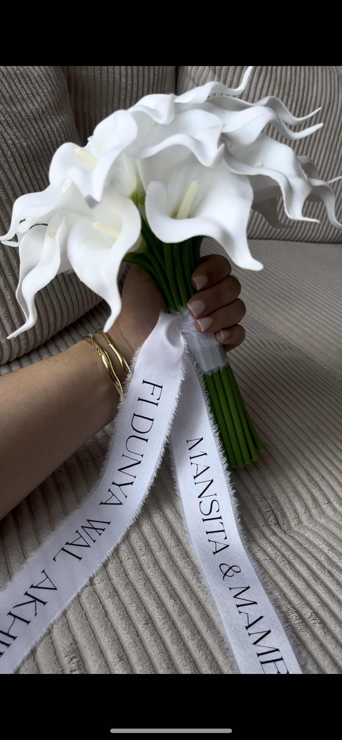 Bouquet KATE - Callas blancs minimalistes