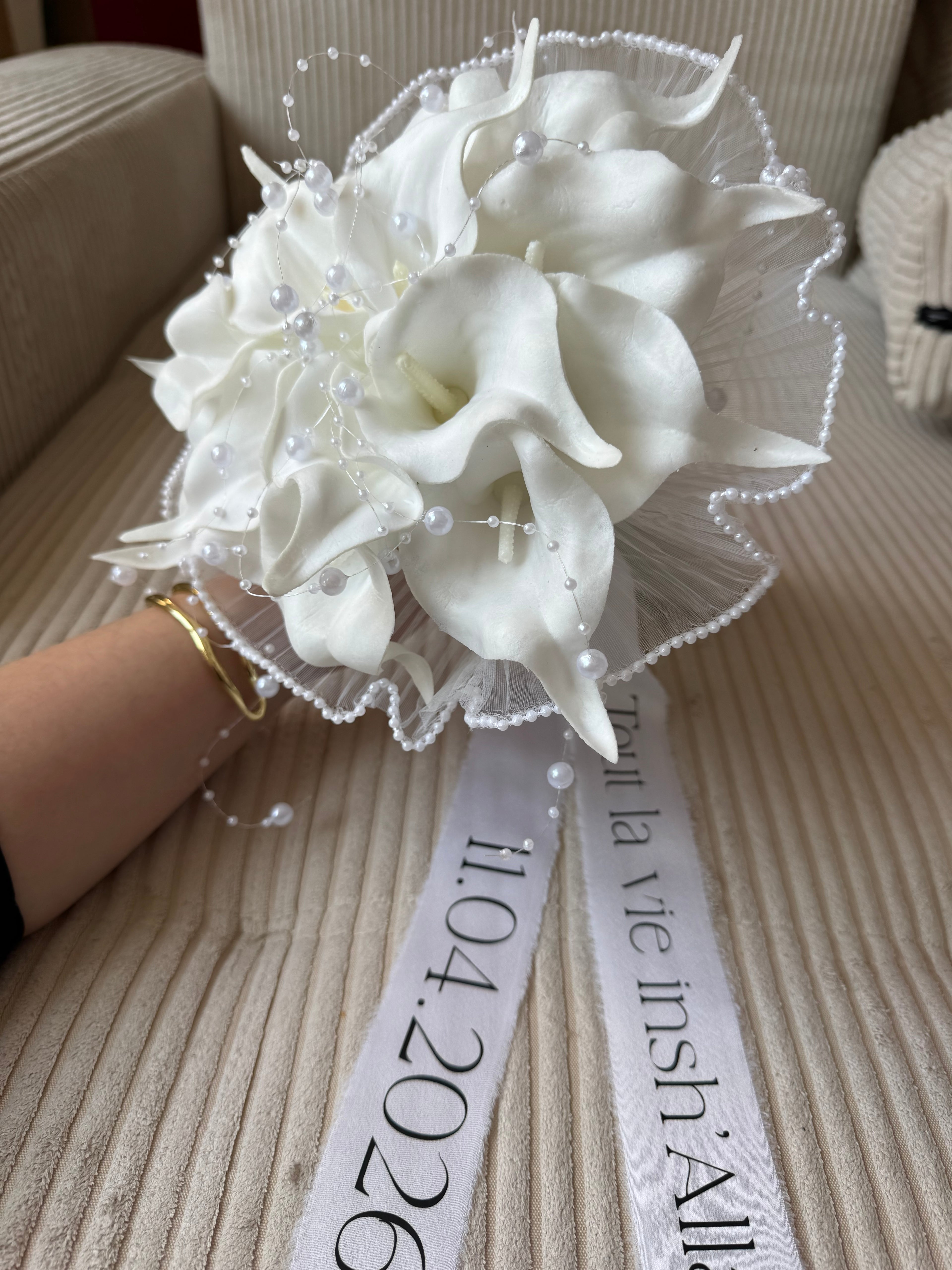 Bouquet EDWINA – Callas perlées