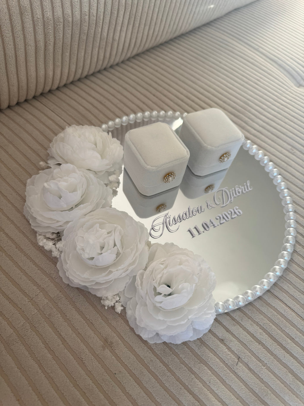 FLORA - Porte alliances miroir floral