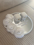 FLORA - Porte alliances miroir floral