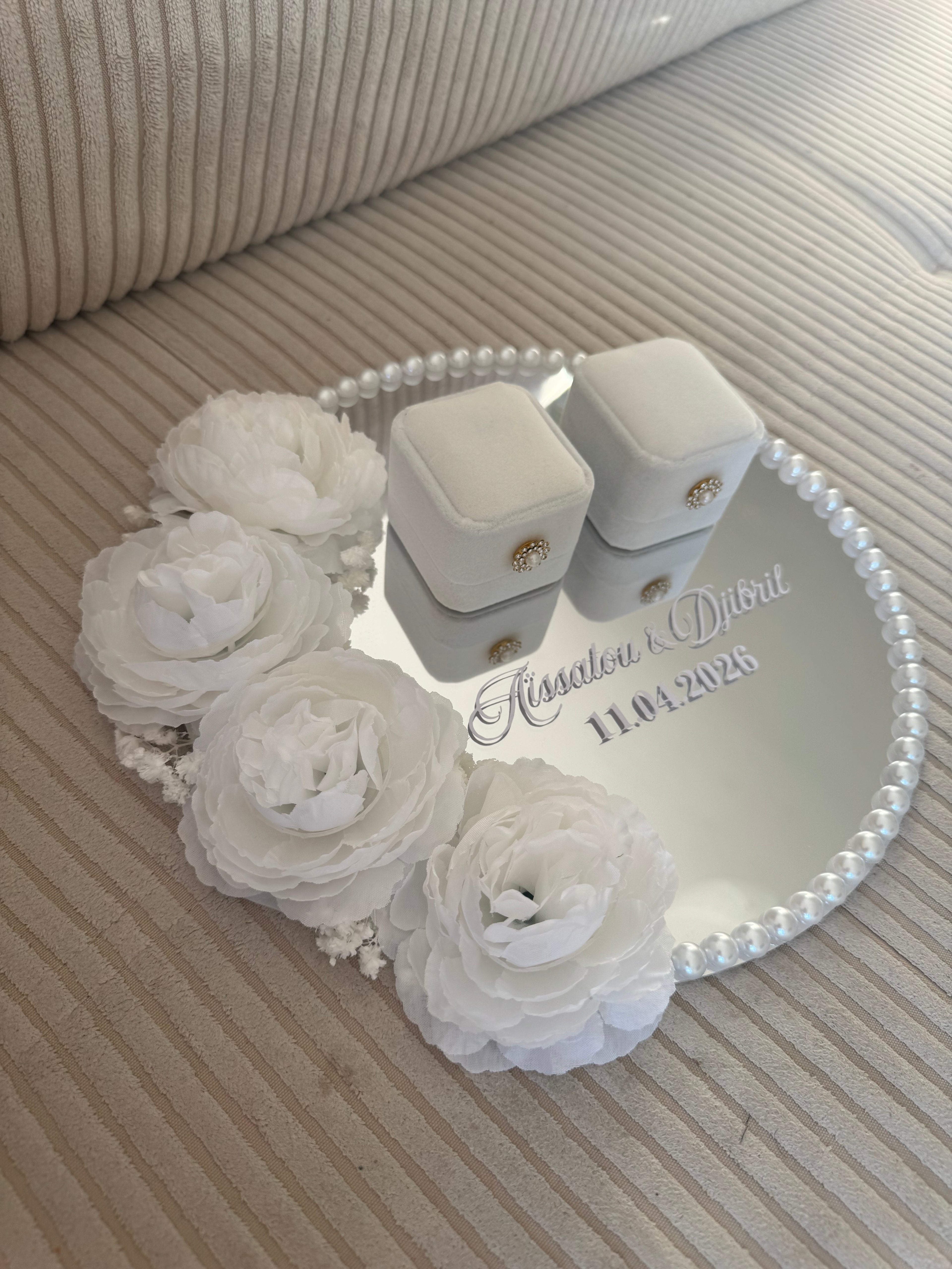 FLORA - Porte alliances miroir floral