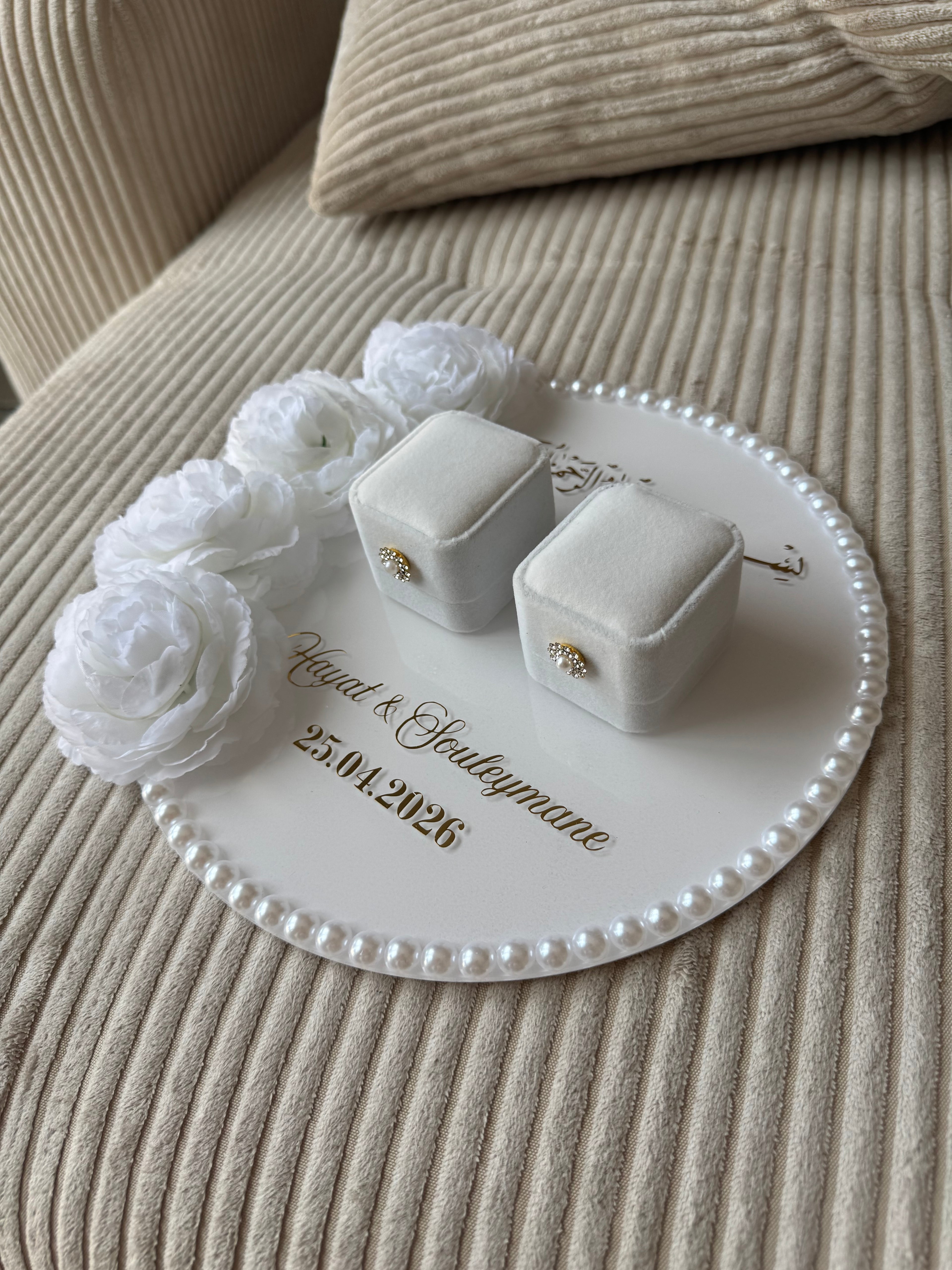 LYS – Porte alliances perlé floral