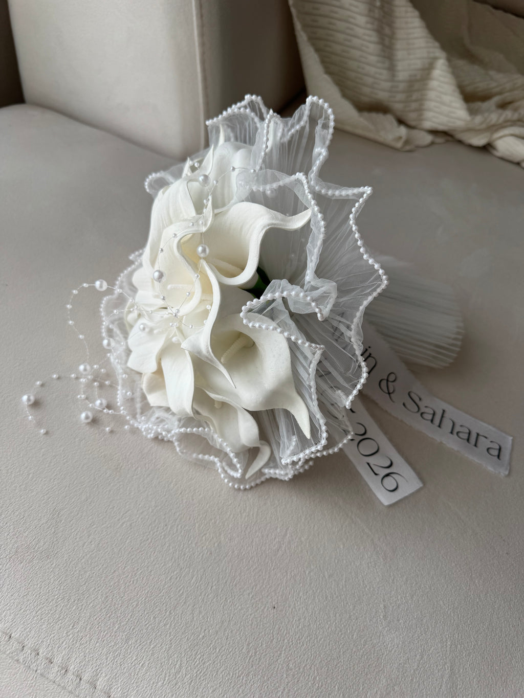 Bouquet EDWINA – Callas perlées