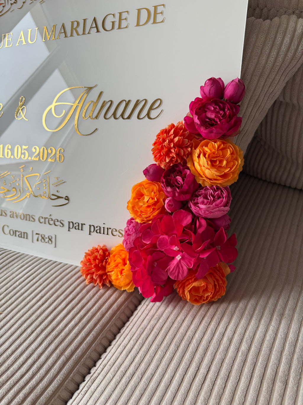 BAHÏA - Panneau de bienvenue floral