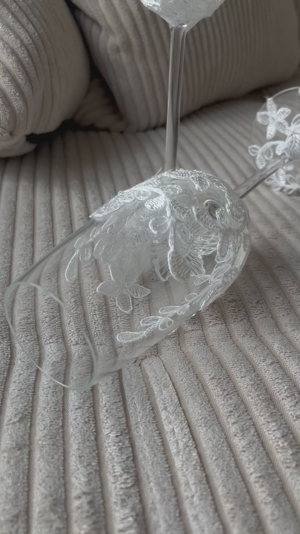 Flûtes PENELOPE – Dentelle blanche