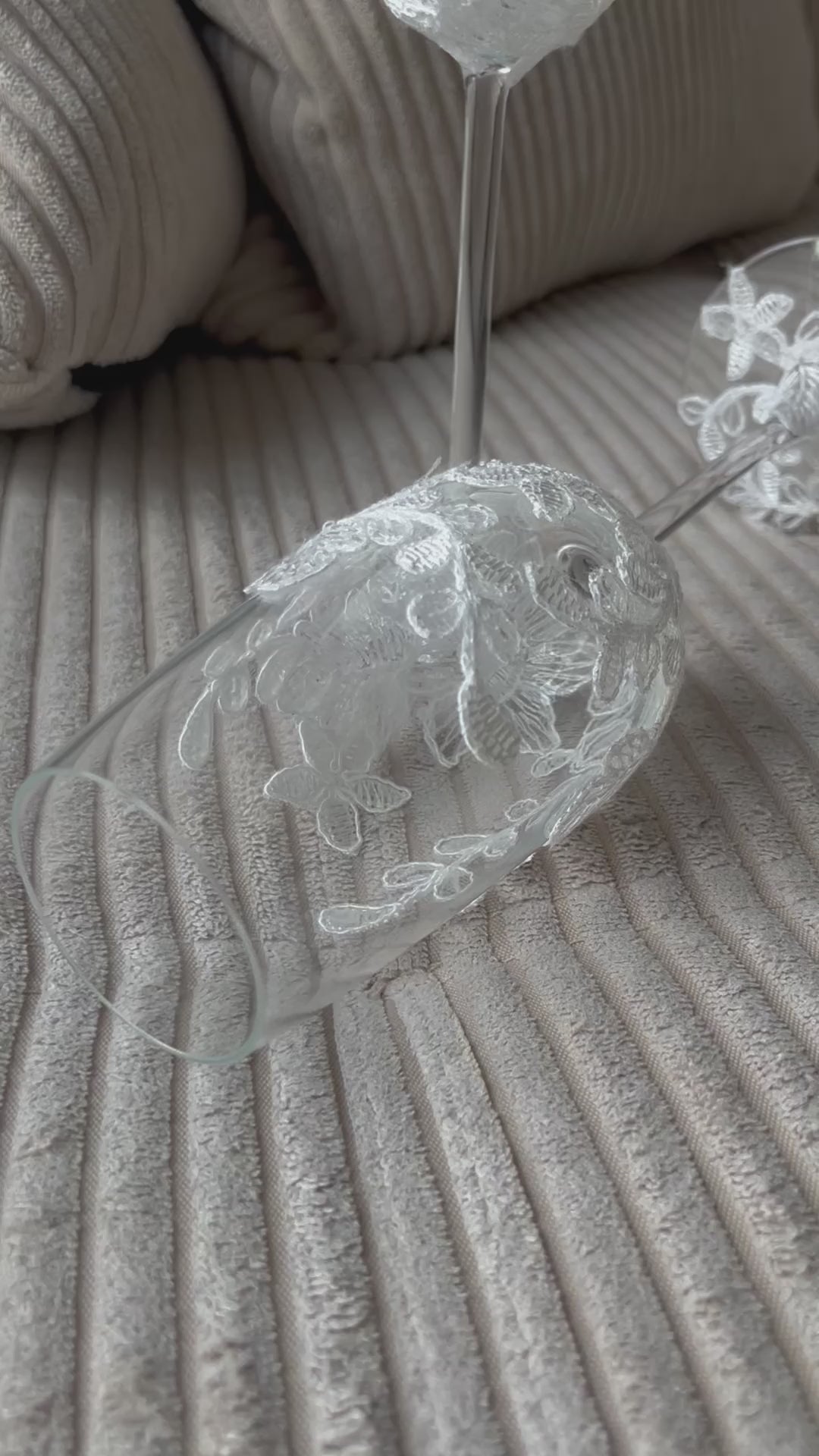 Flûtes PENELOPE – Dentelle blanche