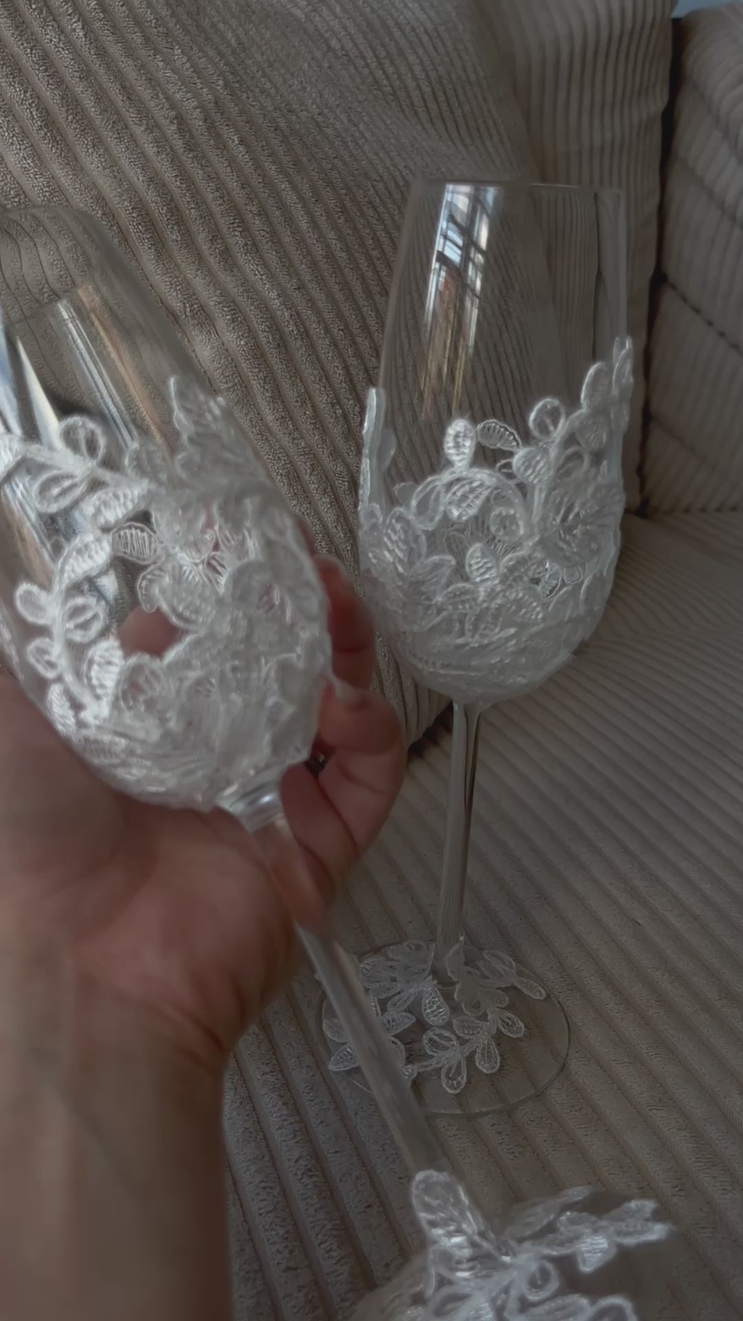 Flûtes PENELOPE – Dentelle blanche
