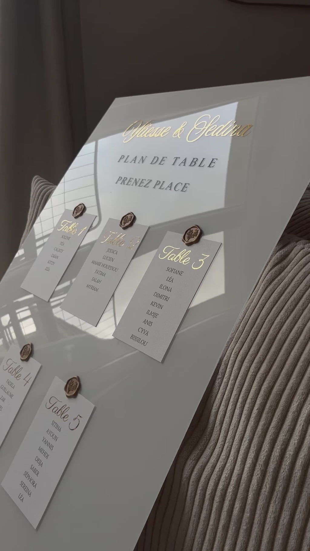 PRESTIGE – Plan de Table