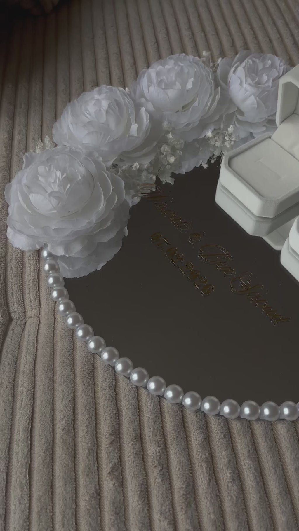 FLORA - Porte alliances miroir floral