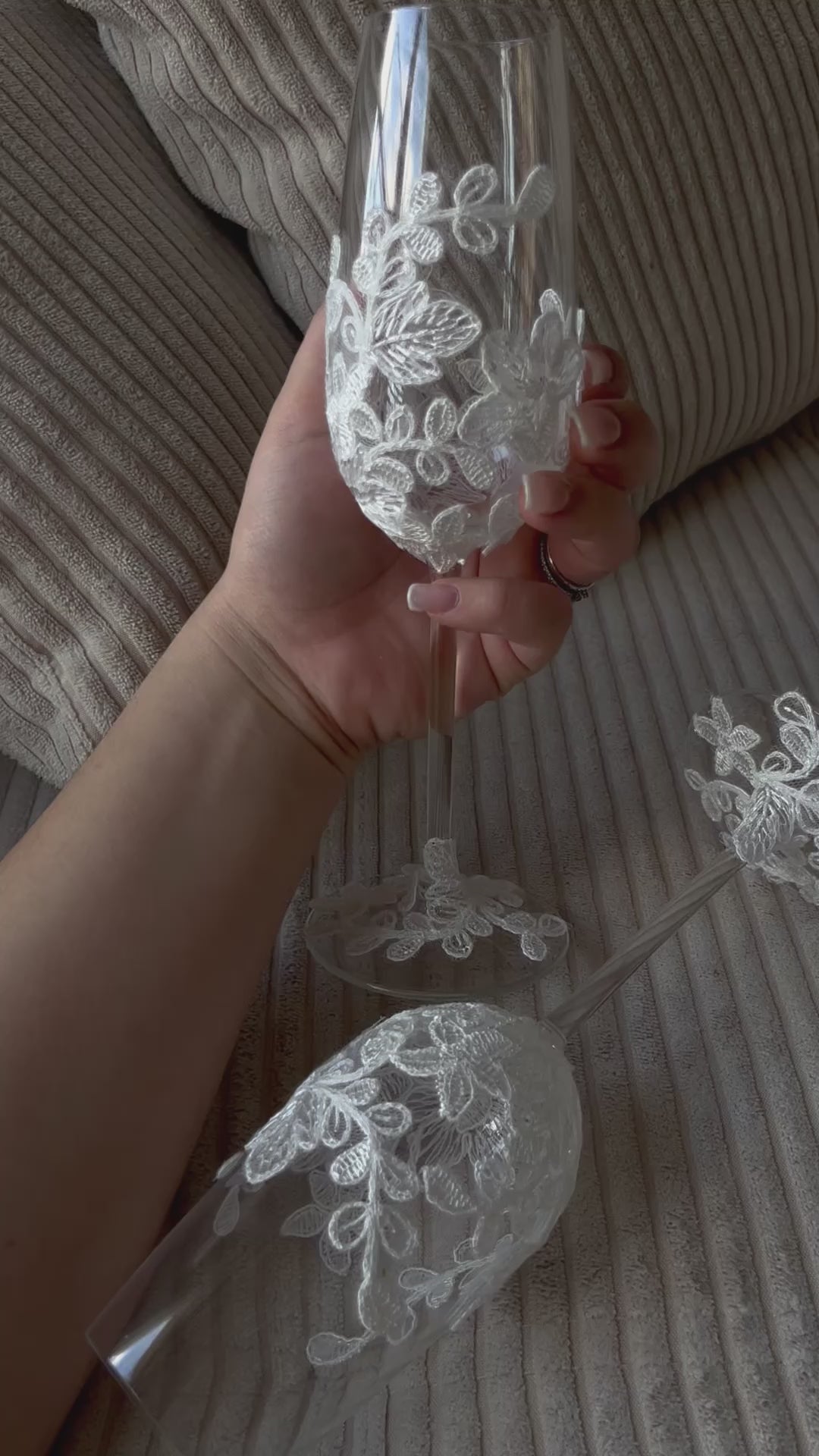 Flûtes PENELOPE – Dentelle blanche