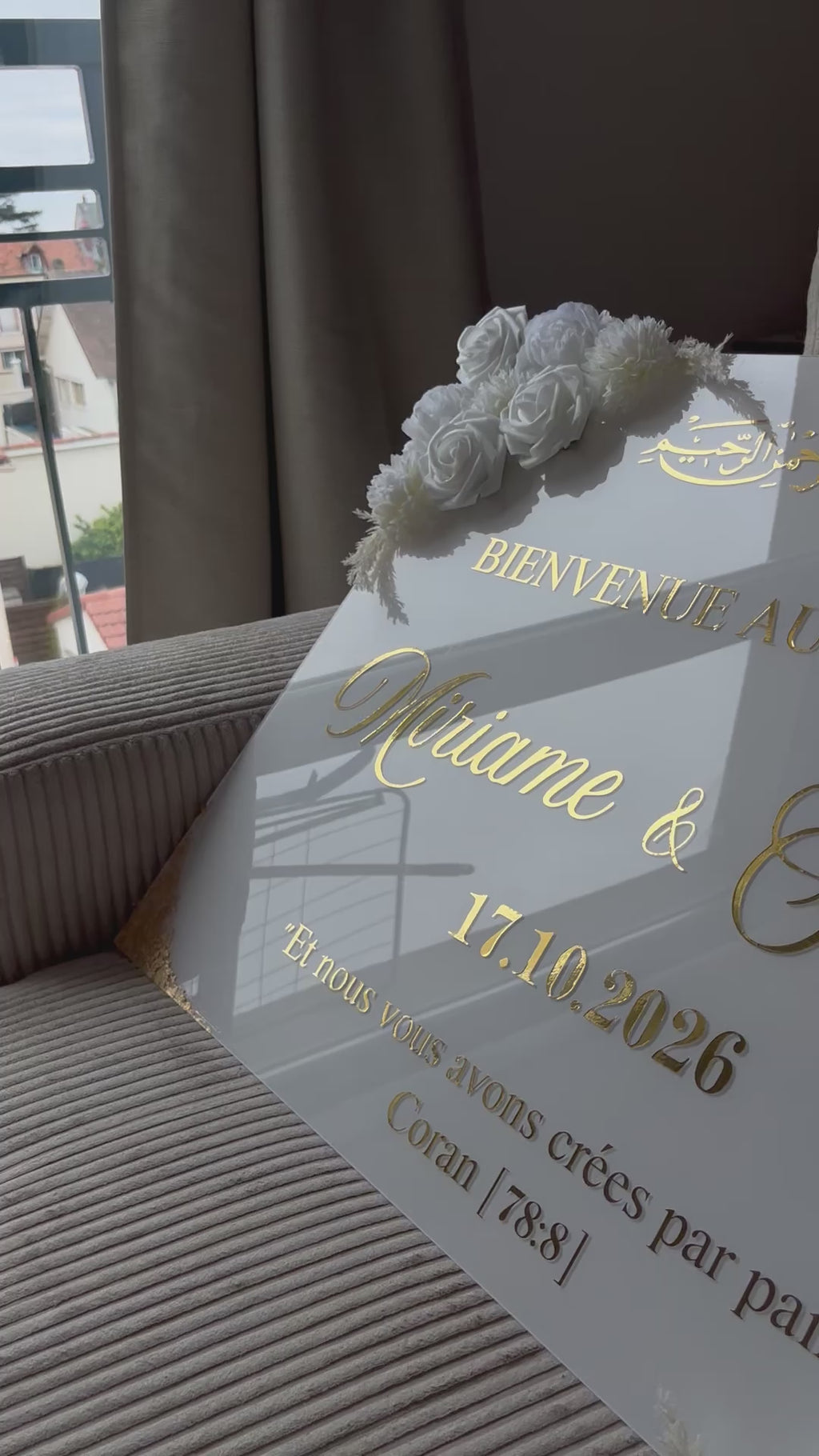 RAJWA - Panneau rectangle floral